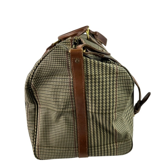 Genuine Vintage POLO RALPH LAUREN Houndstooth Weekender Travel Bag Duffel 90s - Picture 8 of 16